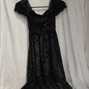 Elegant Black Velvet Dress